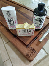 Load image into Gallery viewer, BBQ Board Balm™, Complete Care Package (Wax, Oil, Soap &amp; Lint Free Cloth)